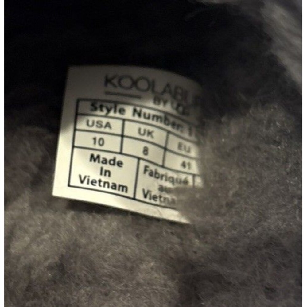 Koolaburra By Ugg Burree Gray Platform Suede Sherpa Lined Clog Slippers Size 10 - Picture 4 of 11